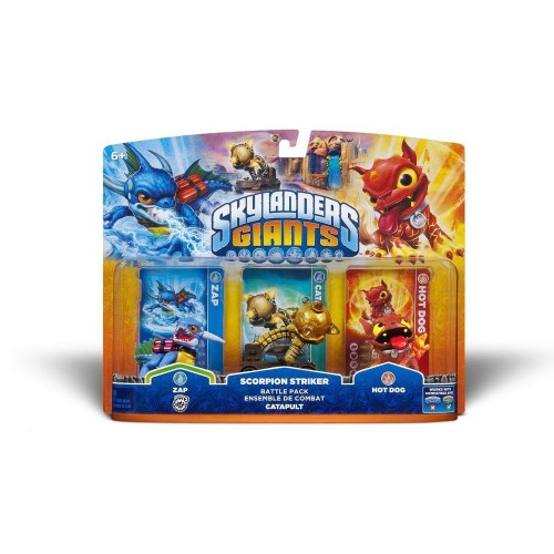 ACTIVISION Skylanders Giants: Personaggi Battle Pack Catapult Zap + Scorpion Striker + Hot Dog 