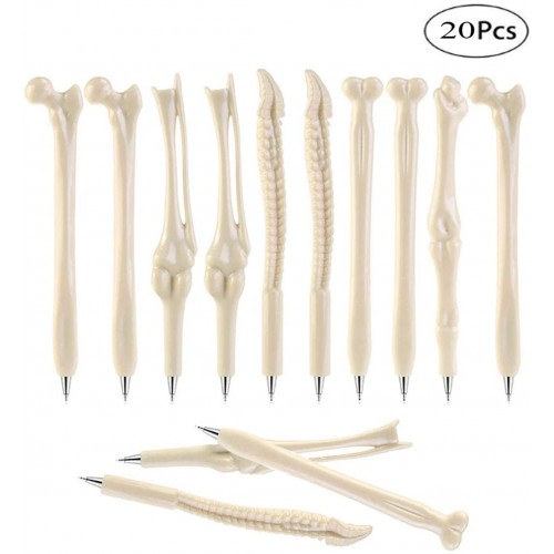 Penne a Sfera forma ossa umane, 20 pezzi, per Halloween