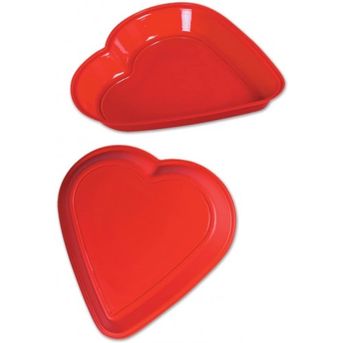 Piatto forma cuore rosso da 30 cm - San Valentino