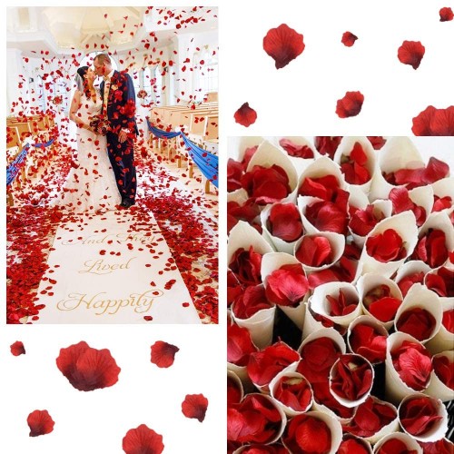 1500 Petali di rosa finti per San Valentino, in seta, per allestimenti