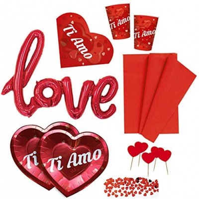 Kit N.2 Coordinato San Valentino con Palloncino scritta Love