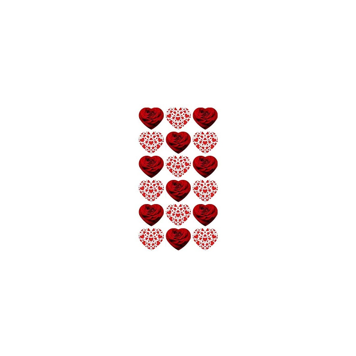 Set 18 cialde cuori di San Valentino, commestibili, per decorazioni