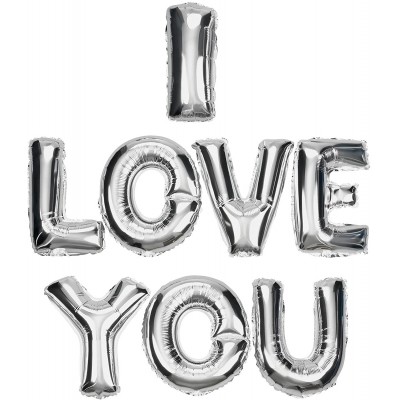 Palloncini scritta I Love You in argento, per San Valentino