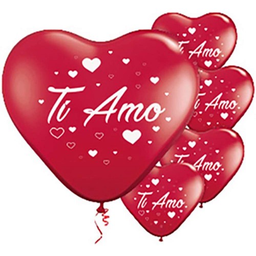 ❤️ Set 16 palloncini cuore con scritta Ti amo, per San Valentino