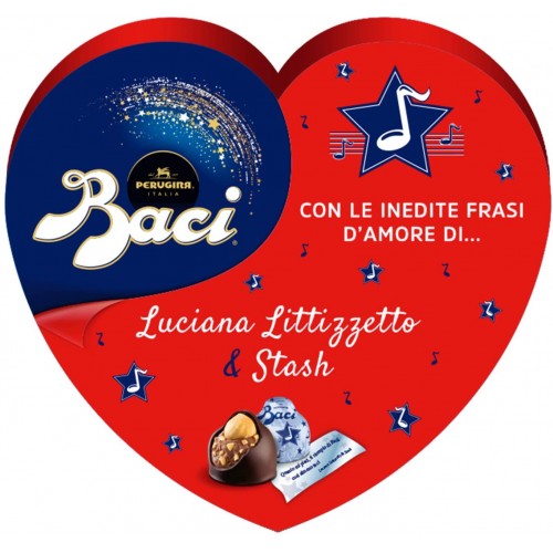 Confezione Baci perugina forma cuore, Autografi d'amore