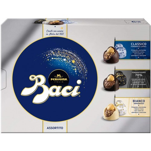 Baci Perugina, gianduia e nocciola, scatola da 225 gr, idea regalo