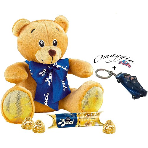 Confezione regalo peluche orsetto e Baci Perugina Gold Caramel