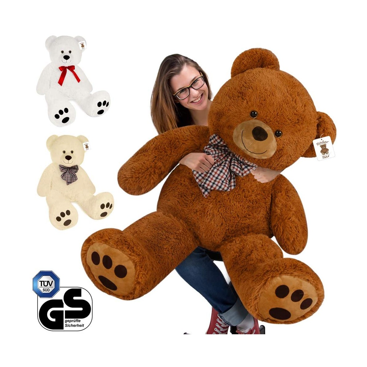 Peluche gigante orso Teddy, da 50 cm, idea regalo