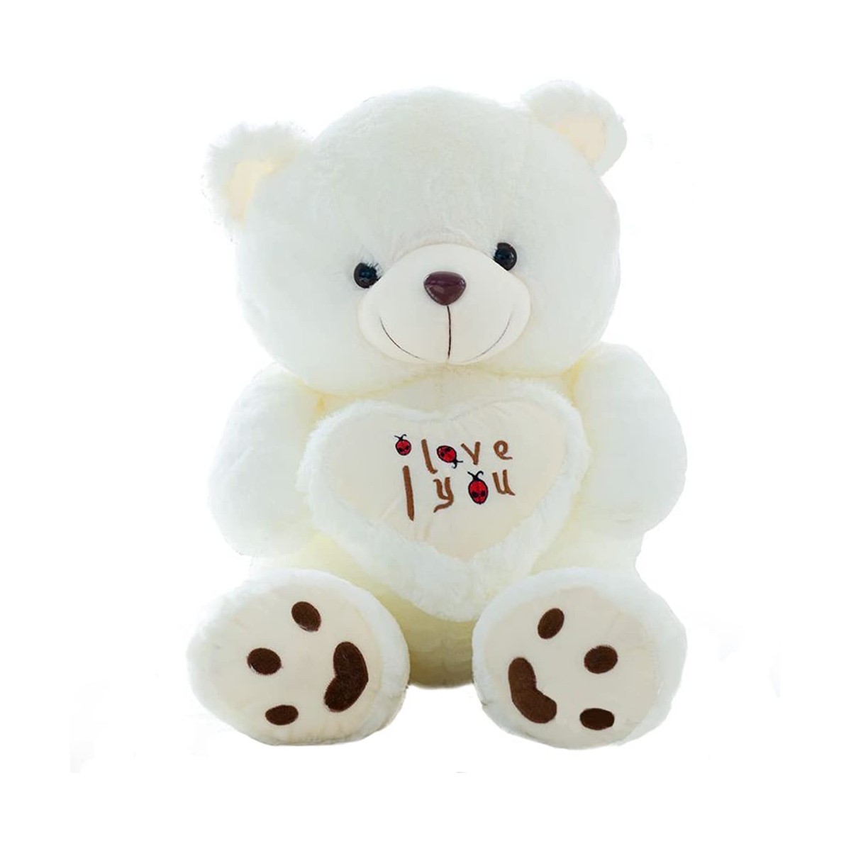 Peluche Orsacchiotto bianco con cuore, idea regalo