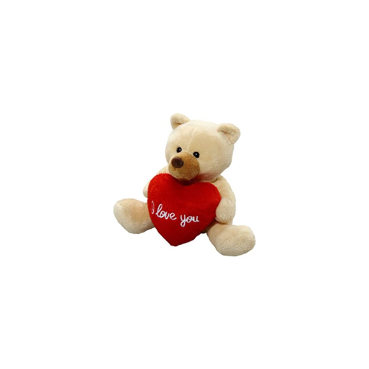 Peluche Orso con cuore Beige da 13 cm, idea regalo