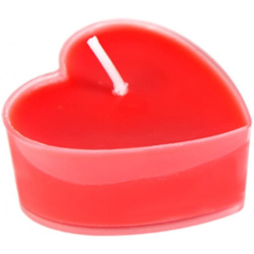 FDKJOK celebrazioni rosso per matrimoni Confezione da 50 candele a forma di cuore romantiche a forma di cuore candele galleggianti a forma di cuore 