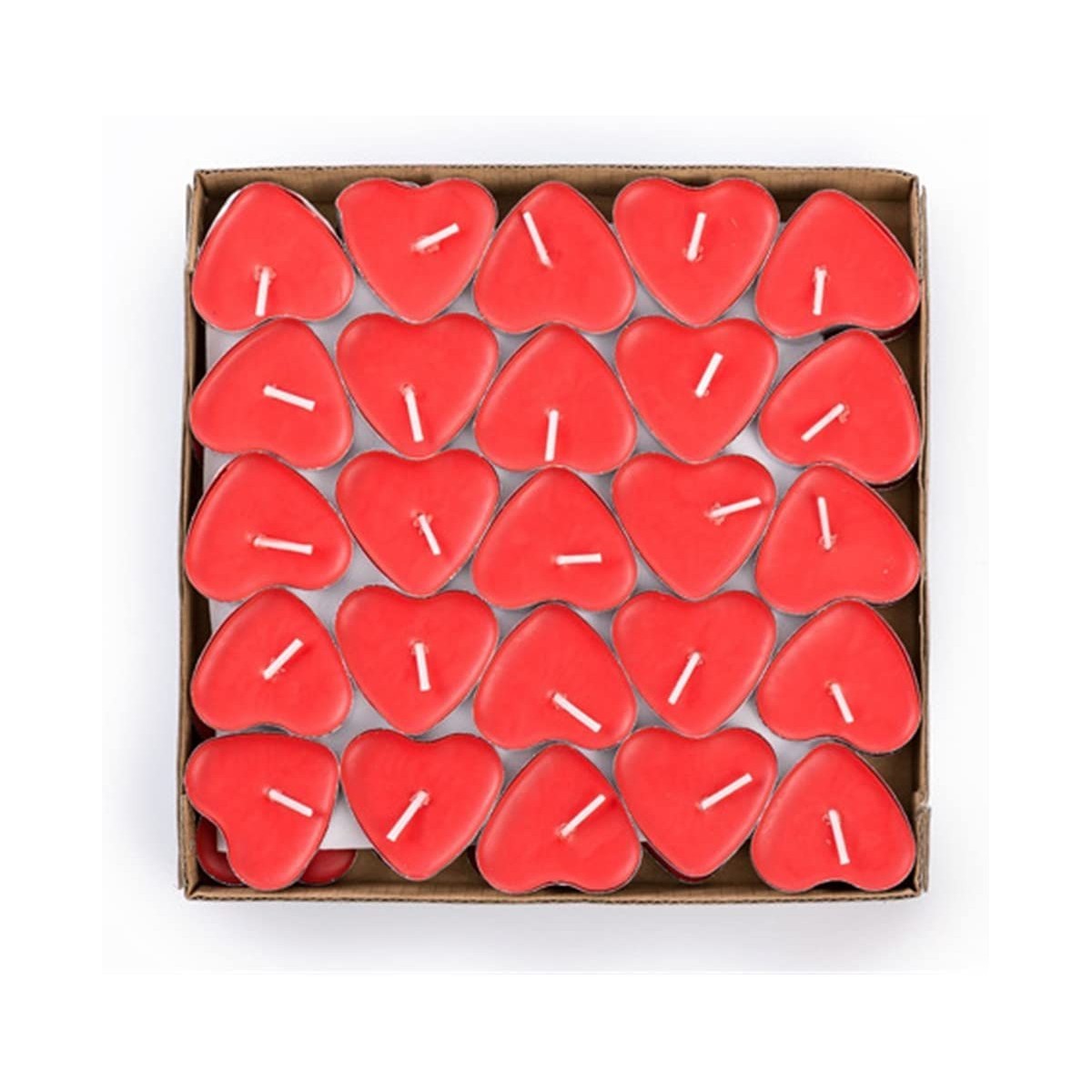 Set da 50 Candele Galleggianti cuore rosso, San valentino