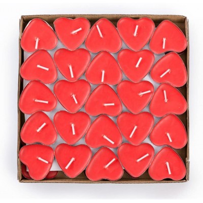 Set da 50 Candele Galleggianti cuore rosso, San valentino