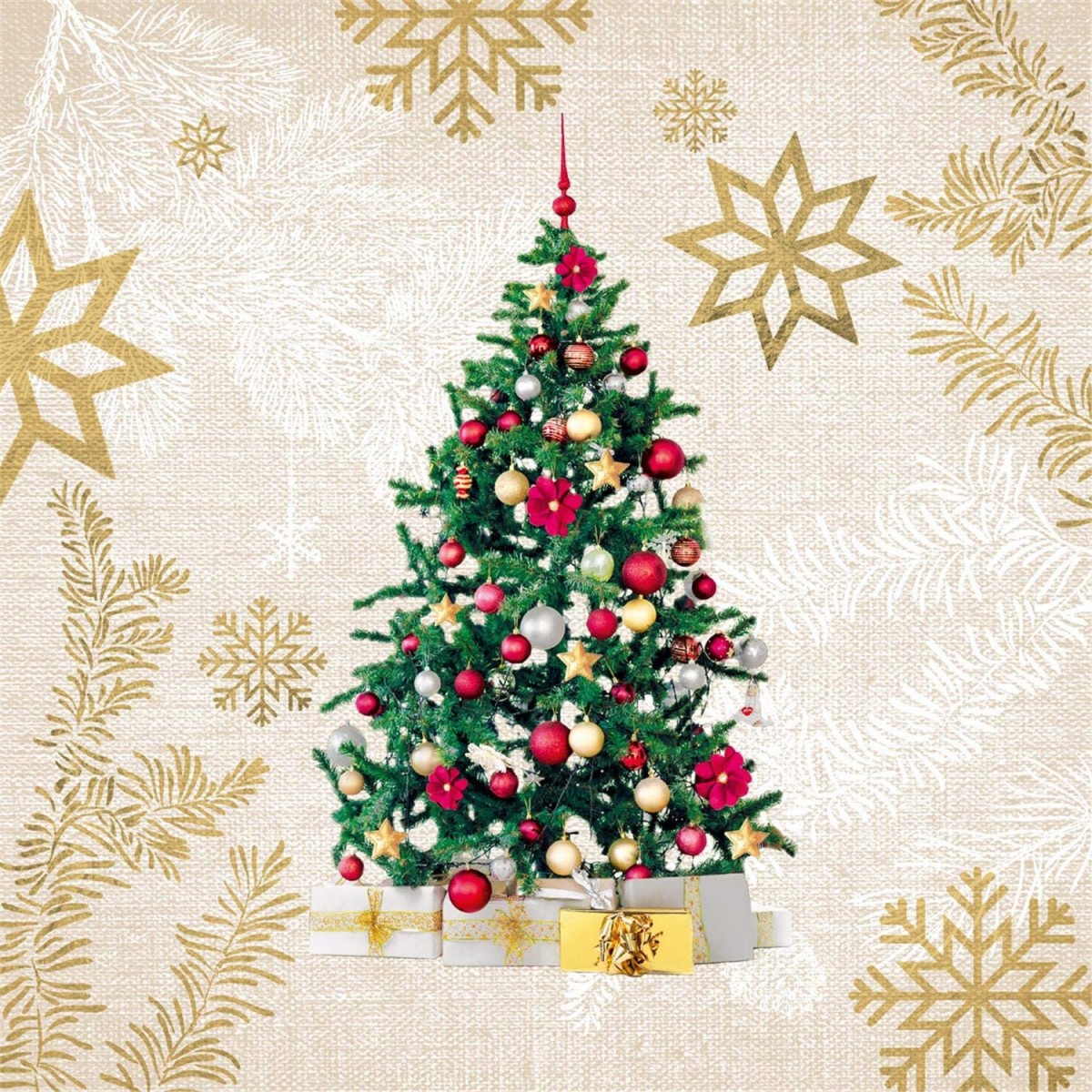 Tovaglioli di carta monouso Calze di Natale 25 x 25 cm 20 pezzi 3 strati 