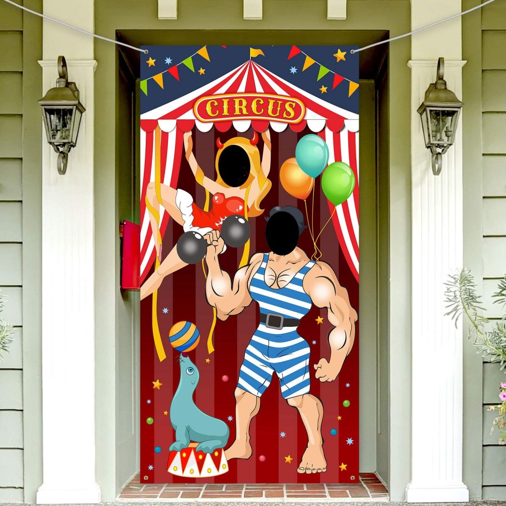 Banner photo booth Circo in tessuto per feste di compleanno
