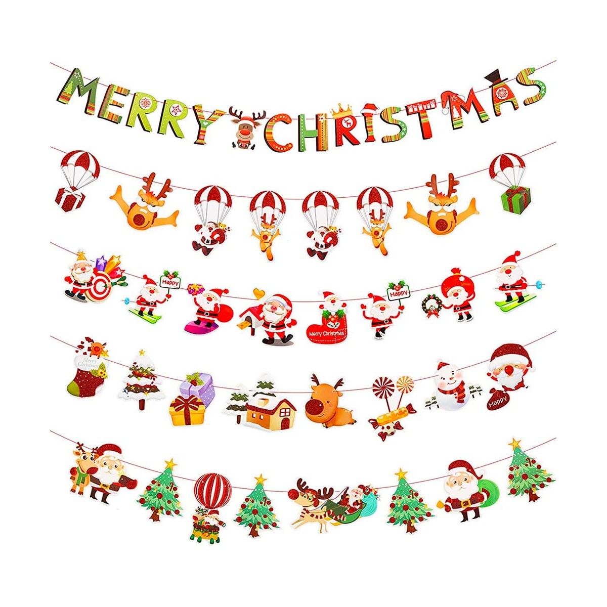 Striscione con Decorazioni di Natale Felice Striscione Natalizio Personalizzato per Decorazioni Natalizie e per Interni Ertisa Grande Striscione di Buon Natale 
