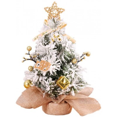 Mini Albero di Natale centrotavola pino con neve, decorazione tavola