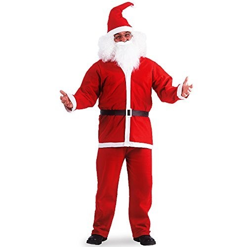 Costume da Babbo Natale economico per adulti, vestito completo