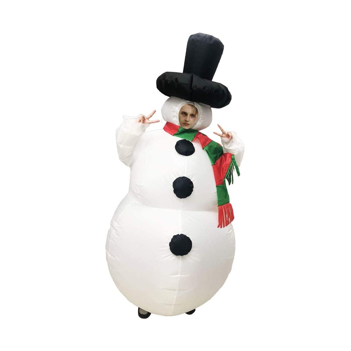 Costume Gonfiabile Pupazzo di Neve per adulti, vestito di scena