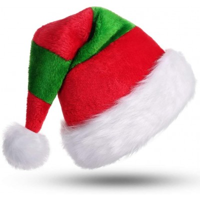 Cappello da Babbo Natale per adulti, in tessuto, per Natale