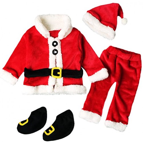 Set 4 pezzi, costume Babbo Natale Junior, per bambini