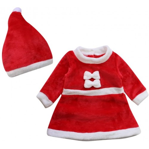 Costume Natalizio rosso per neonata - 18-24 Mesi