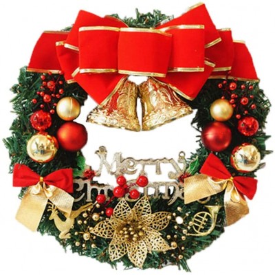 Ghirlanda di Natale con campane e fiocco rosso
