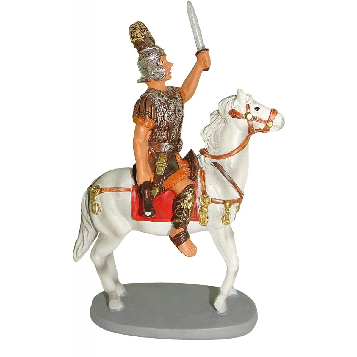 Statuina Soldato a cavallo per presepe Napoletano, da 10 cm