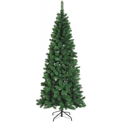 Albero di Natale Slim con 631 rami, 210 cm, abete verde