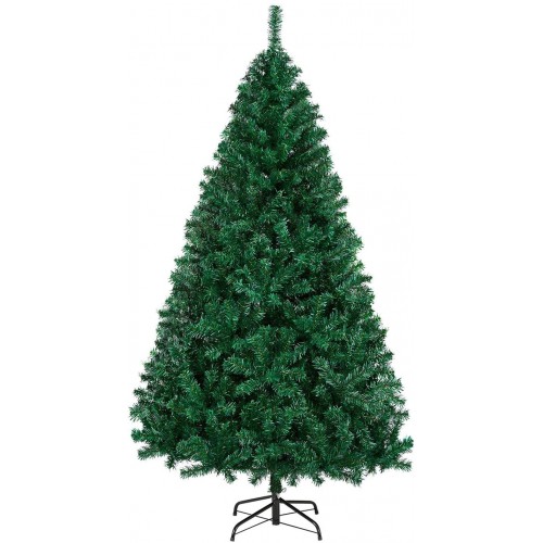 Albero di Natale da 180 cm in PVC, pieghevole, verde scuro