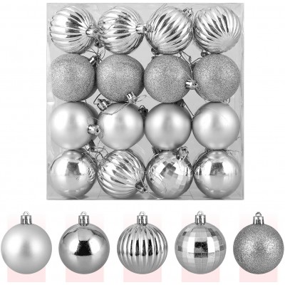 ❄ Confezione da 32 Palline di Natale argento, opache e lucide