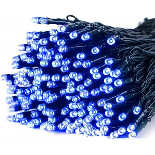 Catena di luci da 40 metri con 300 led blu elettrico