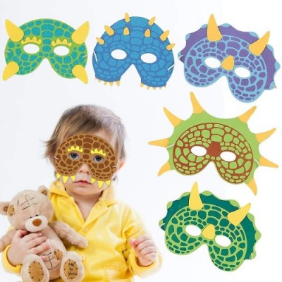 SPECOOL Dinosaur Party Masks, 24 Pack Dinosaur Costume Maschere di Schiuma Compleanno Feste in maschera Masquerade per bambin