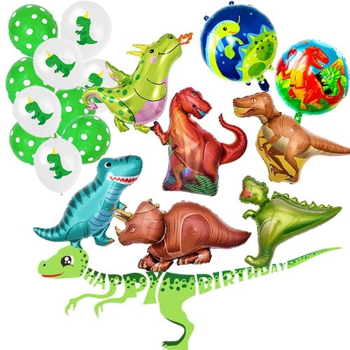 Ánimo Palloncino Dinosauro per Festa di Compleanno Dinosauro Enorme x8pcs più Dinosauro Palloncini Lattice Palloncini x10pcs 