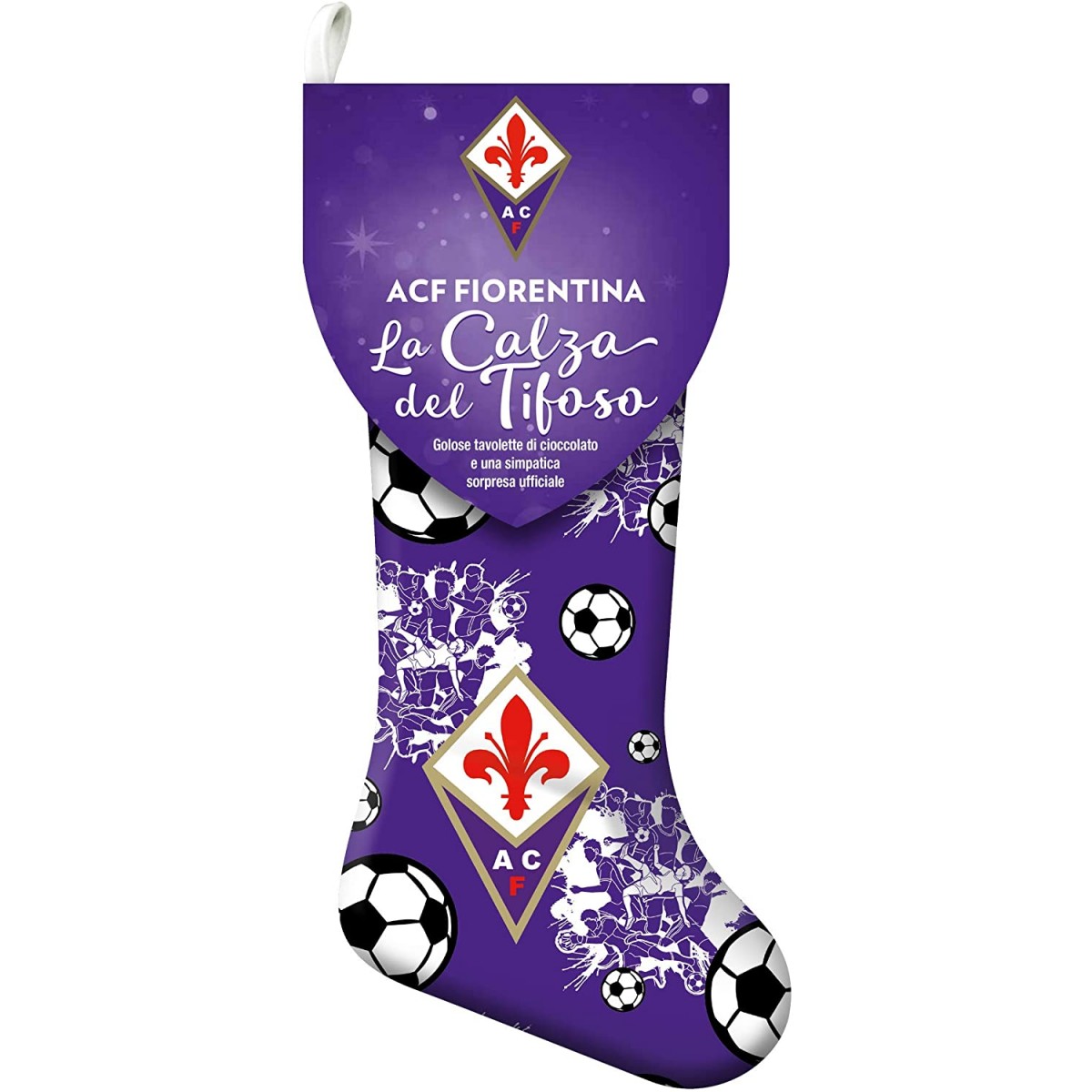 Calza della Befana F.C Fiorentina, con dolci e sorpresa del club viola