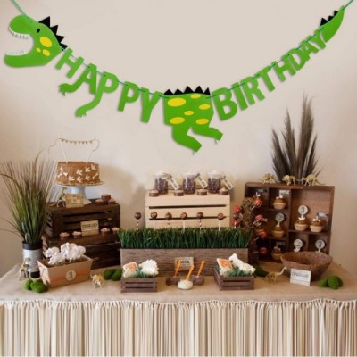 HONGXIN-SHOP Decorazioni di Compleanno di Dinosauro Happy Birthday Banner Decorazione per Festa Party Bambini Toddler Ragazzo