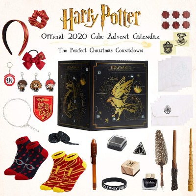 Harry Potter Calendario dell/'Avvento ufficiale di Natale Calednar 2021 Hogwarts Grifondoro Natale riempito con penne e fogli da colorare