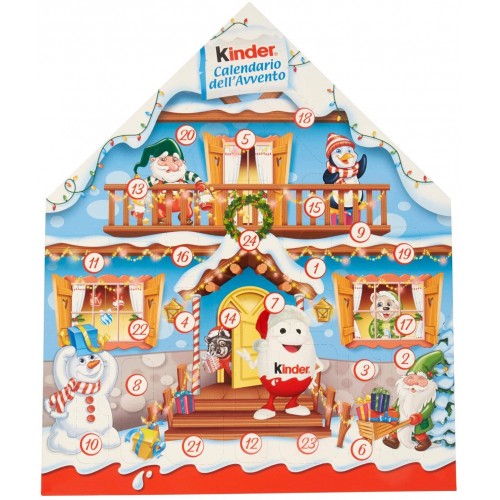 Calendario dell'avvento con 24 Snack al Cioccolato Kinder