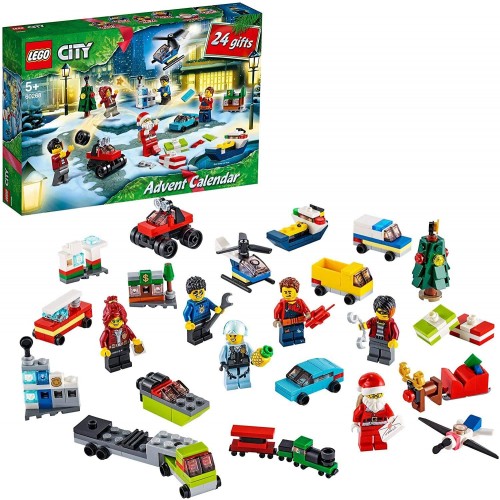 Calendario dell'avvento Slitta di Babbo Natale LEGO City, con 24 sorprese