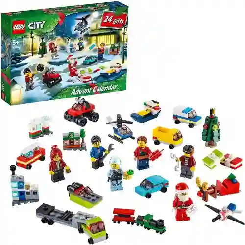 Calendario dell'avvento Slitta di Babbo Natale LEGO City, con 24 sorprese