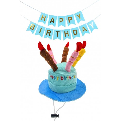 Cappellino a forma di torta di compleanno per cane o gatto