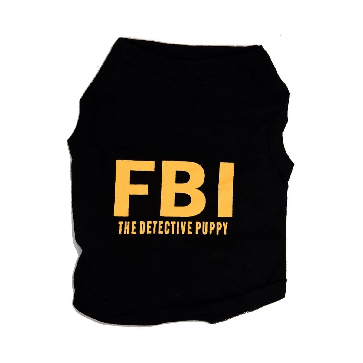Maglietta per cani tema FBI, colore nero