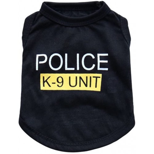 Maglietta per cani Polizia, Police K-9 Unit, colore nero