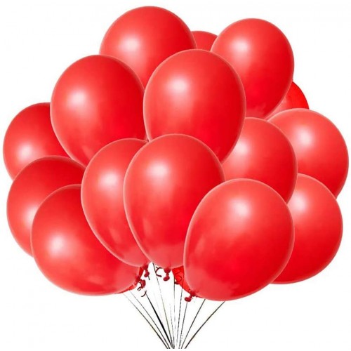 Set 100 palloncini rossi in lattice da 25 cm, 12 pollici, per feste