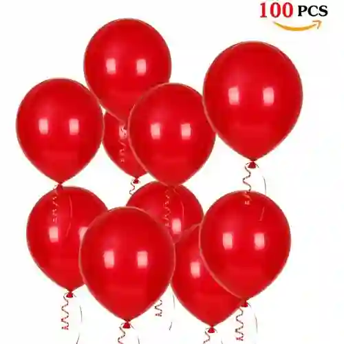 Kit 100 Palloncini da 12 Pollici rossi, circa 30 cm