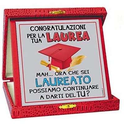 Targhetta Congratulazioni Per La Tua Laurea Simpatica E Originale