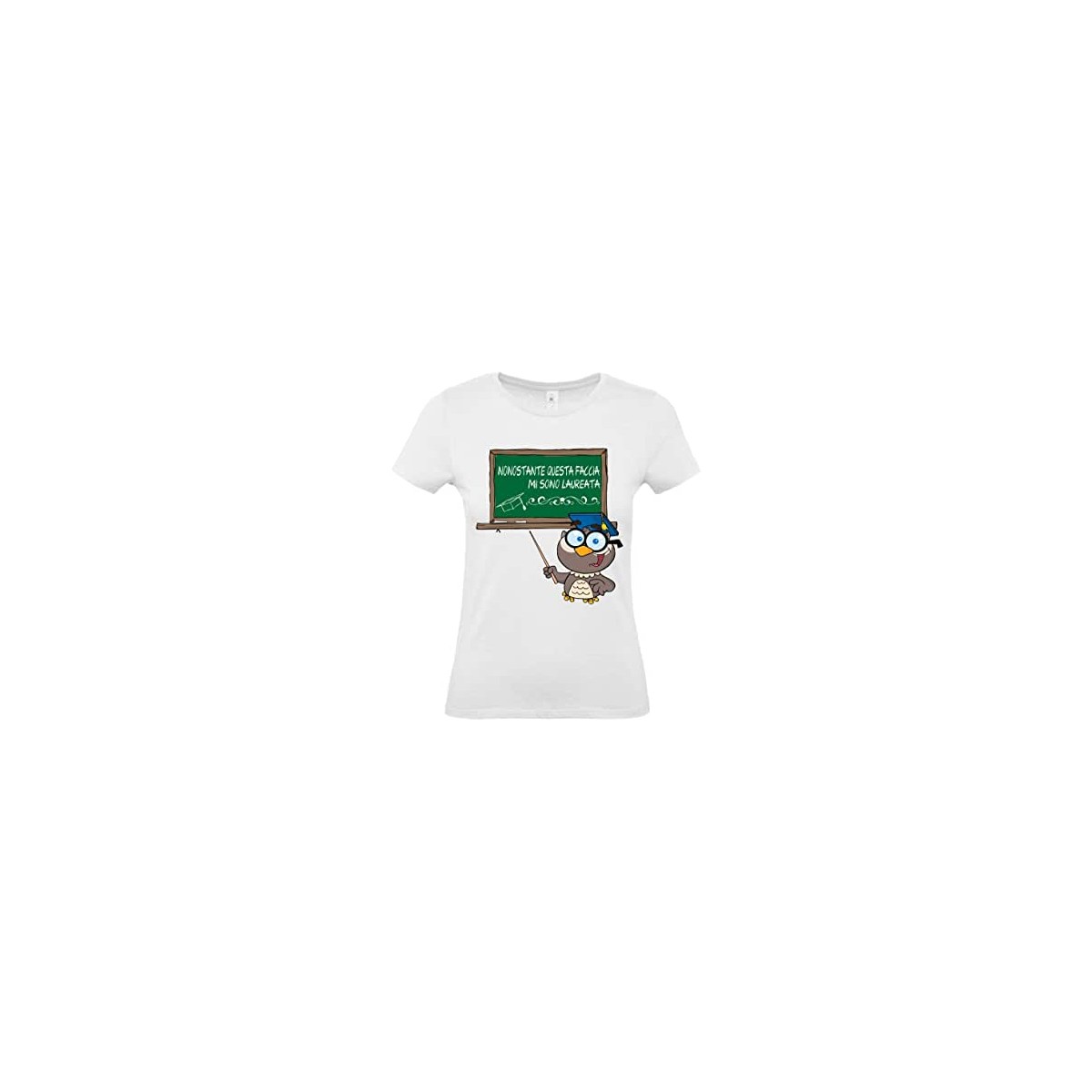 T-Shirt neo Laureata con scritte simpatiche, gadget per feste