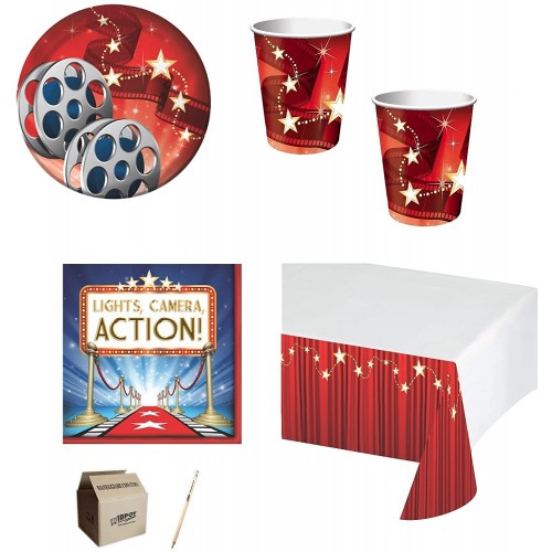 Kit per 32 persone tema Cinema, coordinato tavola