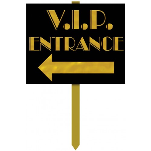 Cartello con scritta VIP Entrance, accessorio per feste