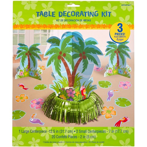 Centrotavola con palme per festa Hawaiana, accessorio per la tavola 3D